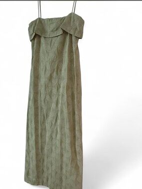 Faithfull the Brand Pale Green Eyelet Dress